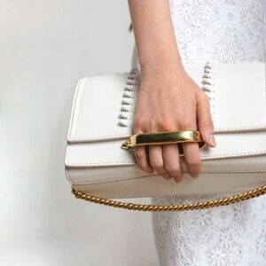 Alexander McQueen The Story Off-White Shoulder Bag